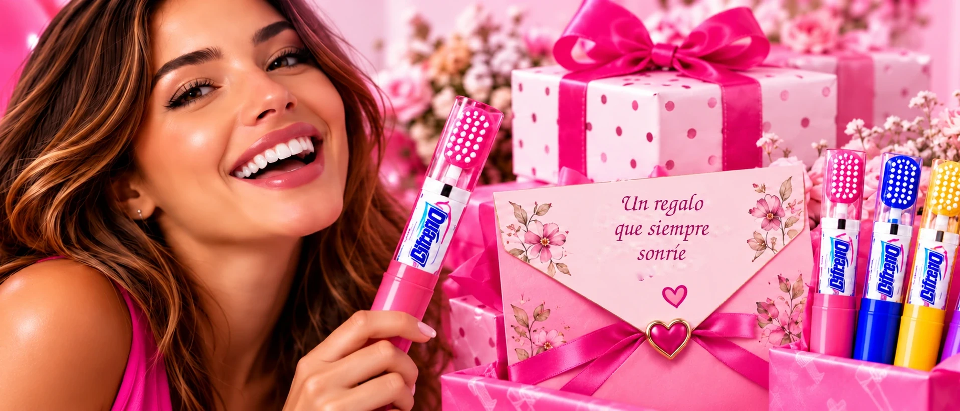 Regalo DIFRESH: kits dentales de colores y cepillos de viaje con presentación para regalo