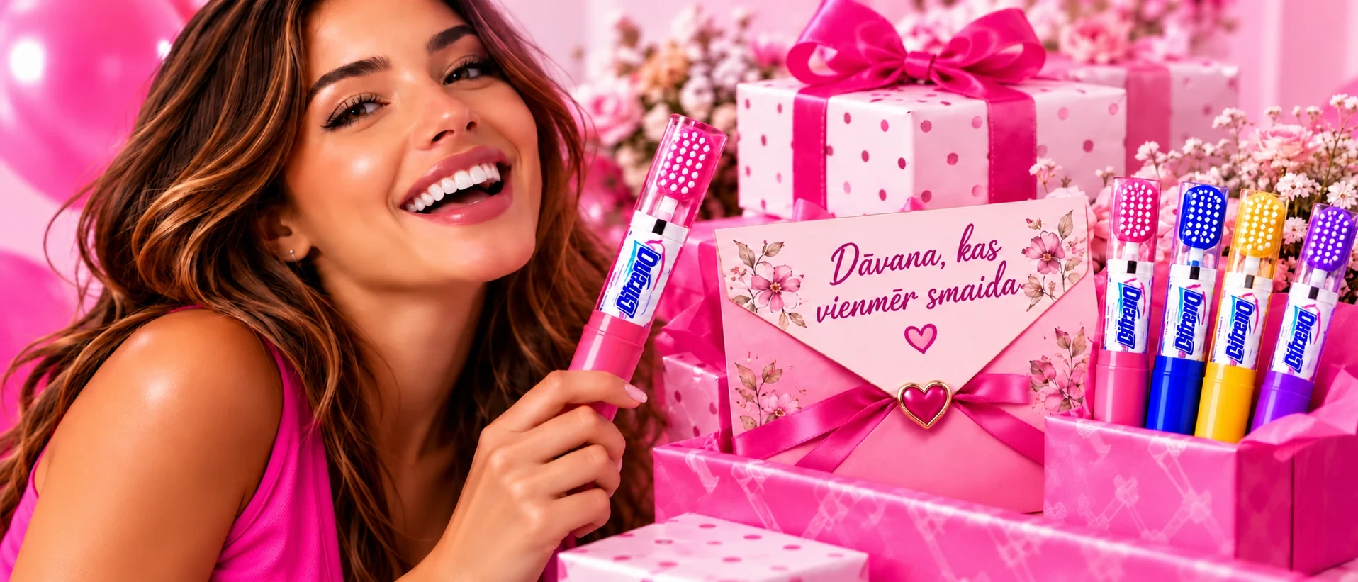 DIFRESH dāvana ar krāsainiem ceļojumu zobu kopšanas komplektiem