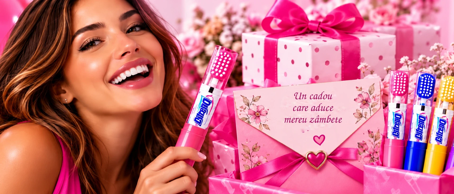Cadou DIFRESH cu seturi dentare colorate de călătorie